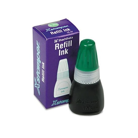 Consolidated Stamp Xstamper, Refill Ink For Xstamper Stamps, 10ml-Bottle, Green 22114